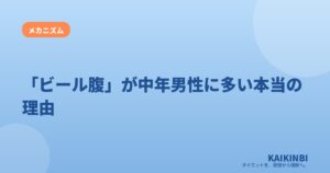 「ビール腹」が中年男性に多い本当の理由