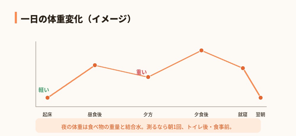 一日の体重変化