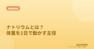 ナトリウム（塩分）とは？体重を1日で1〜2kg動かす隠れた主役
