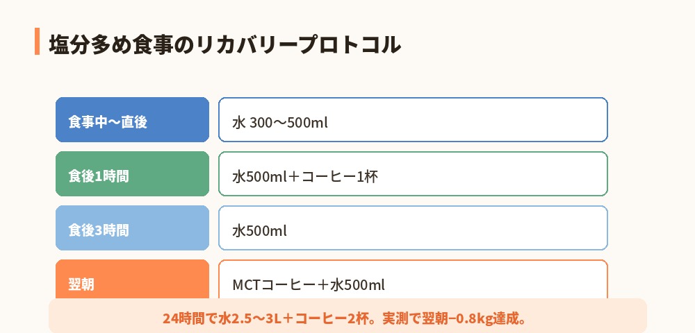 塩分リカバリープロトコル